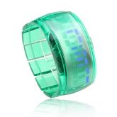 unisex led azul digital de plástico pulseira relógio banda (
