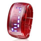 pulseira de design do futuro relógio de pulso LED azul - ver