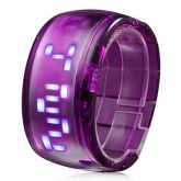 Relógio LED Futurista - Púrpura